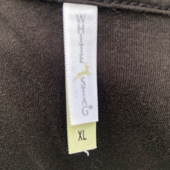 White Stag Womens Winter Holiday Snowman Black Top Size XL - Picture 3 of 5